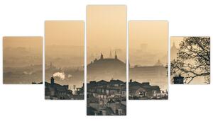 Obraz - Město pod mlhou (125x70 cm)