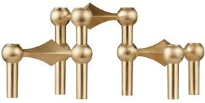 Designový svícen STOFF Nagel Brushed Brass – set 3 ks