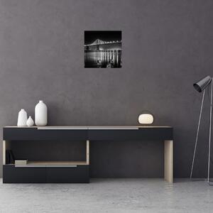 Obraz - Černobílý most (30x30 cm)