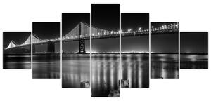 Obraz - Černobílý most (210x100 cm)