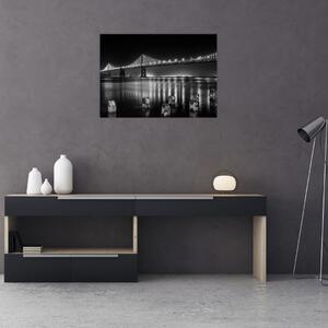 Obraz - Černobílý most (70x50 cm)