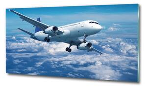 Moderní skleněný obraz z fotografie Letadlo v oblacích osh-70950898