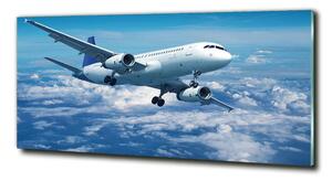 Moderní skleněný obraz z fotografie Letadlo v oblacích osh-70950898