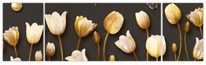 Obraz - Tulipány - abstraktní (170x50 cm)