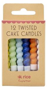 Svíčky na dort Twisted Candle - set 12 ks