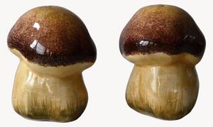 Sada ručně malované solničky a pepřenky Mushroom, 2 díly