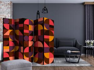 Paraván - Geometric Mosaic (Red) [Room Dividers]