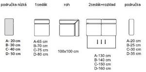 Rohová sedací souprava MODULO IV