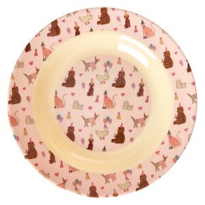 Melaminový hluboký talíř Party Animal Pink 20 cm