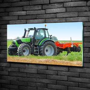 Fotoobraz na skle Traktor na poli osh-71871011