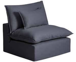 Kave Home Tmavě šedé křeslo Anarela 110 cm s odnímatelným potahem