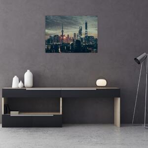 Obraz města za soumraku (70x50 cm)