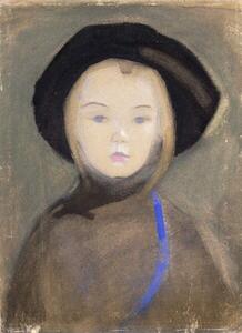 Schjerfbeck, Helene - Obrazová reprodukce Girl with Blue Ribbon, 1909, (30 x 40 cm)