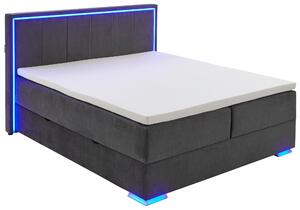 POSTEL BOXSPRING, 180/200 cm, antracitová Boxxx - Manželské postele, Online Only