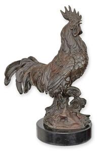 Bronzová socha Kohout – zvířecí figurína