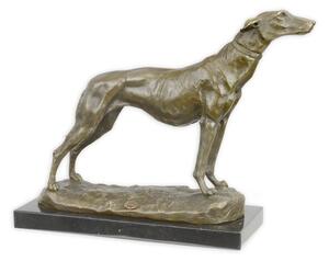 Bronzová socha - Greyhound soška loveckého psa