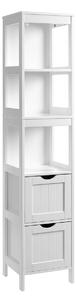 VASAGLE Koupelnová skříňka - bílá - 30x30x141,5 cm