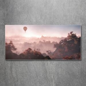 Foto obraz skleněný horizontální Balon nad lesem osh-73608942