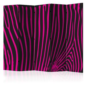 Paraván - Zebra pattern (violet) [Room Dividers]