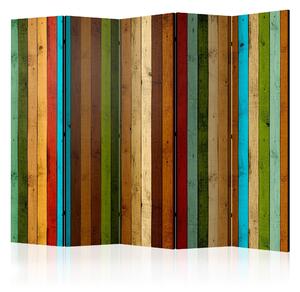 Artgeist Paraván - Wooden rainbow II [Room Dividers] Velikosti (šířkaxvýška): 225x172