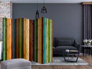 Paraván - Wooden rainbow [Room Dividers]