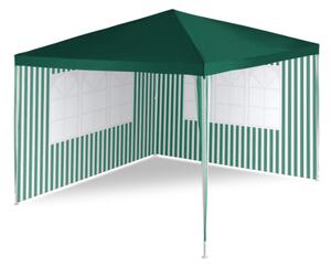 Zahradní párty stan - zelený 3 x 3 m + 2 boční stěny