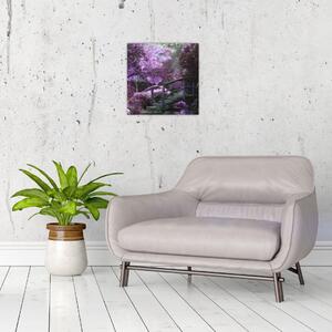 Obraz fialové zahrady (30x30 cm)