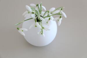 Kulatá váza Ball White 10 cm