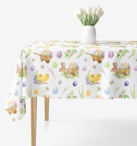 Goldea velikonoční hranatý teflonový ubrus - symboly velikonoc 140 x 220 cm