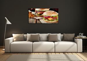 Foto obraz skleněný horizontální Hamburgery osh-74120403