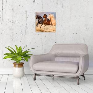 Obraz - Divocí koně (30x30 cm)
