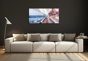 Fotoobraz skleněný na stěnu do obýváku Plachetnice na moři osh-75177883