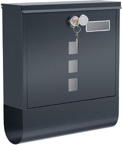 VASAGLE Poštovní schránka - tmavě šedá - 30,5x33,3 cm