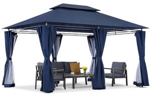 Námořnicky modrý zahradní pavilon Ibiza 3x4 m s moskytiérou Garden Point
