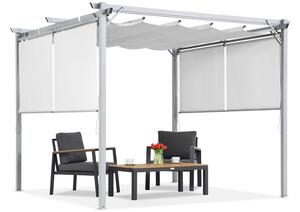Bílá terasová pergola s roletami La Palma 3x3 Garden Point