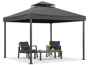 Antracitový zahradní pavilon Valencia 3x3 m Garden Point