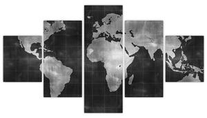 Obraz - Mapa světa (125x70 cm)