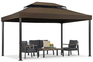 Hnědý zahradní pavilon Valencia 3x4 m Garden Point