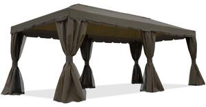 Hnědý zahradní pavilon Valencia 3x6 m Garden Point