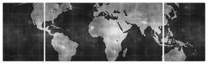 Obraz - Mapa světa (170x50 cm)