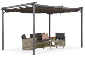 Hnědá terasová pergola La Palma 3x4m Garden Point