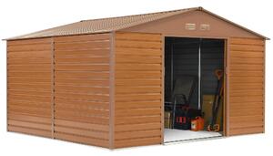 Kovový domek na nářadí Lahti 3,4 x 3,2 m Sklad Boss woodlike