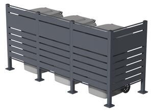 Pouzdro pro 3 odpadkové koše 120l nebo 240l Halen CoverTech antracitový