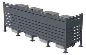 Pouzdro pro 4 120l nebo 240l odpadkové koše Halen CoverTech antracitové barvy