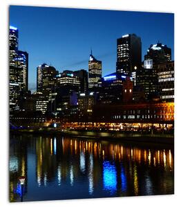 Obraz noci v Melbourne (30x30 cm)