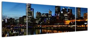 Obraz noci v Melbourne (170x50 cm)