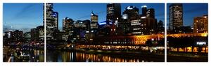 Obraz noci v Melbourne (170x50 cm)
