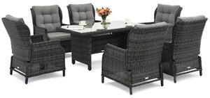 Zahradní nábytek Garden Point technorattan Malaga Premium 6 antracitový