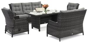 Garden Point Malaga Apetito 7 antracitový technorattanový zahradní set