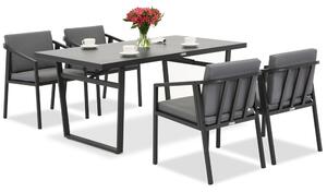 Jídelní set Cento pro 4 osoby Garden Point antracitový